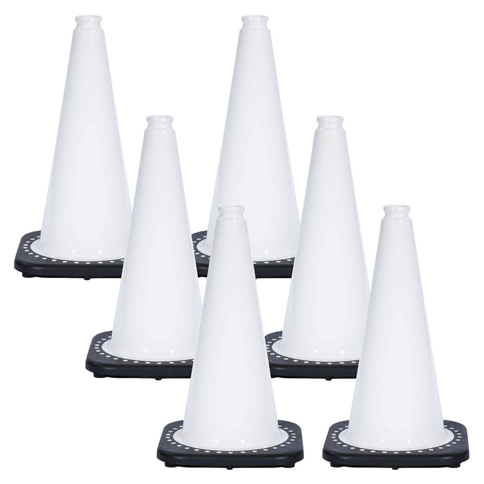 White, 18 Inches, Pack of 6