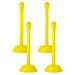 Yellow, 3 Inch - Heavy Duty, Pack of 4