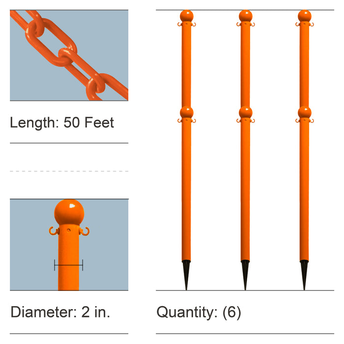 2 Inch - Light Duty, Safety Orange