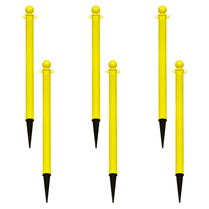 Yellow, 2.5 Inch - Medium Duty, Pack of 6