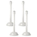 White, 3 Inch - Heavy Duty, Pack of 4