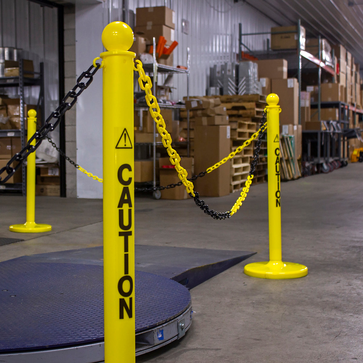 Safety Label Stanchion Kits with Chain — Mr. Chain