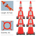 Traffic Orange, 28 Inches, Reflective Plastic Chain + Reflective Traffic Cone