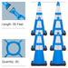 Sky Blue, 28 Inches, Reflective Plastic Chain + Reflective Traffic Cones