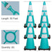 Teal, 28 Inches, Reflective Plastic Chain + Reflective Traffic Cones