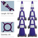 Purple, 28 Inches, Reflective Plastic Chain + Reflective Traffic Cones