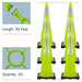 Safety Green, 36 Inches, Reflective Plastic Chain + Reflective Traffic Cones