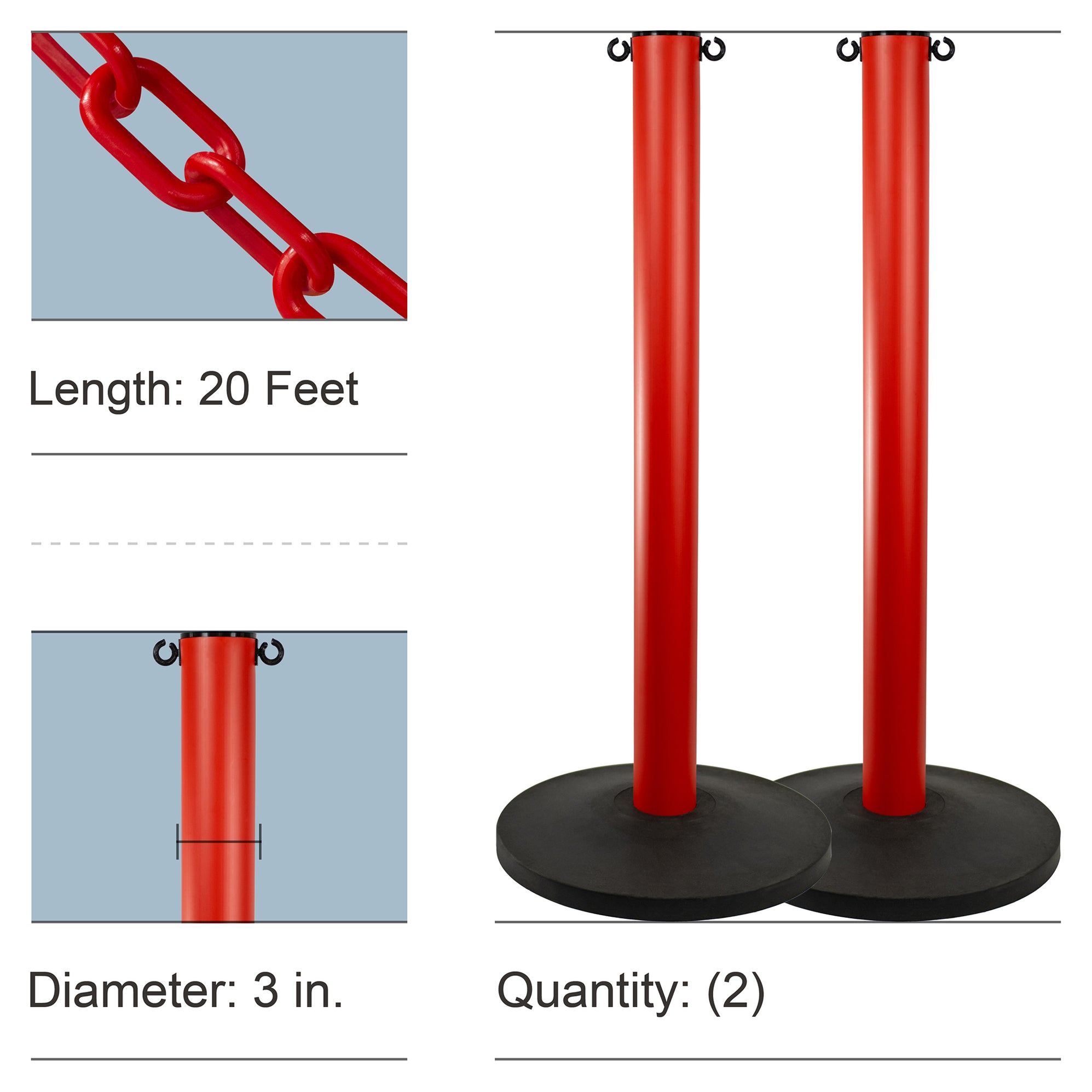 Industrial Stanchion Kits with Plastic Chain — Mr. Chain