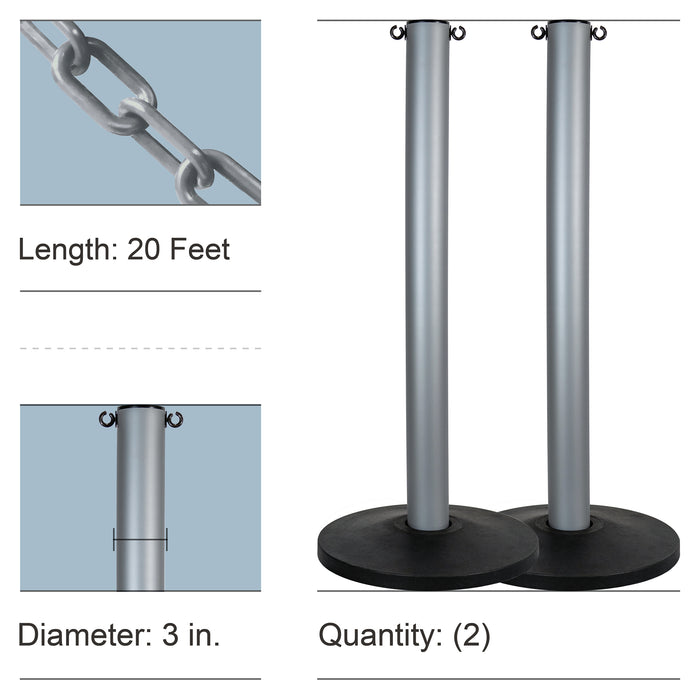 Silver, 3 Inch - Heavy Duty, 2