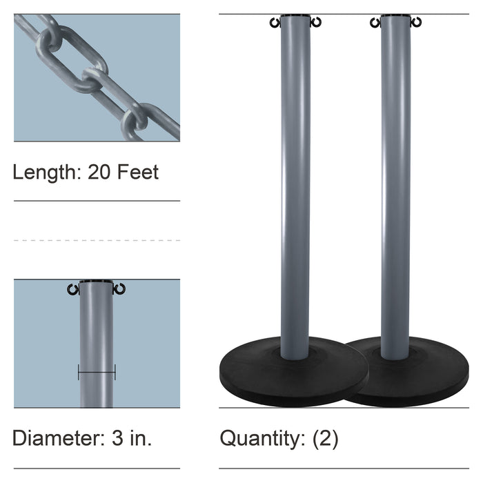 Silver, 3 Inch - Heavy Duty, 2