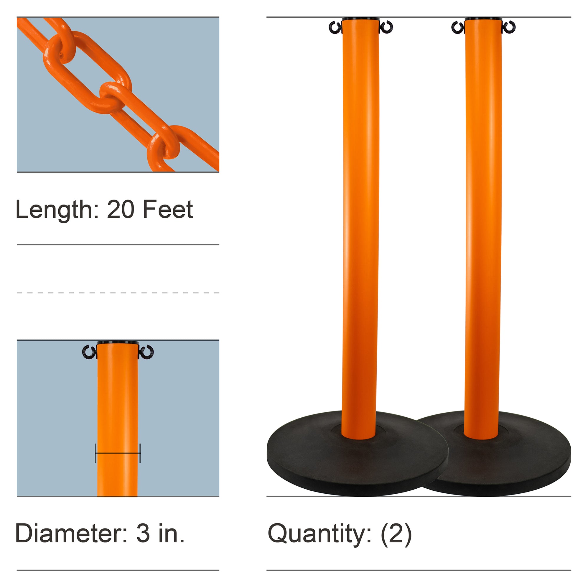 Industrial Stanchion Kits with Plastic Chain — Mr. Chain