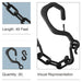 6 Delineator Hooks + 6 Delineator Snap Hooks + 40 Feet of Plastic Chain, Black
