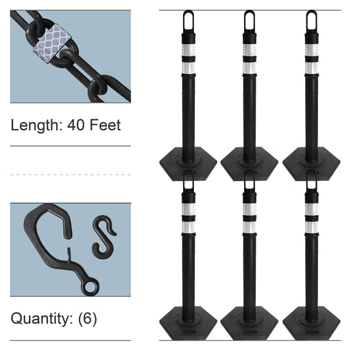 Black, Reflective Plastic Chain