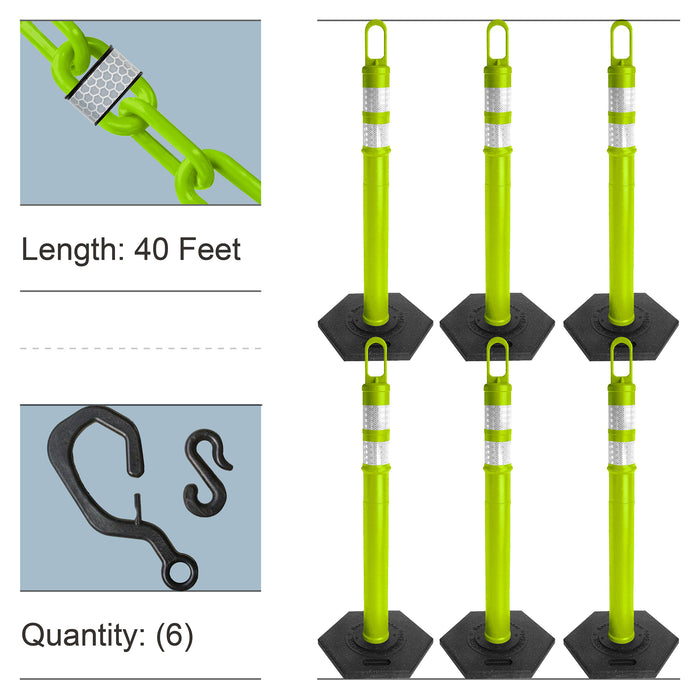 Safety Green, Reflective Plastic Chain
