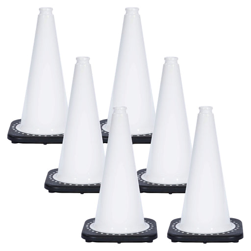White, 18 Inches, Pack of 6
