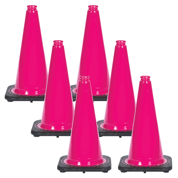 Safety Pink, 18 Inches, Pack of 6