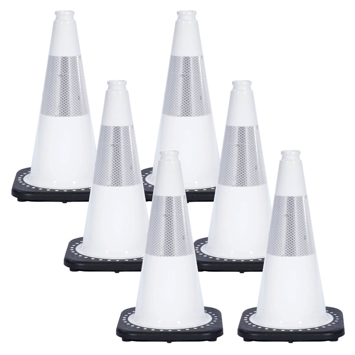 White, 18 Inches, Pack of 6