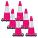 Safety Pink, 18 Inches, Pack of 6