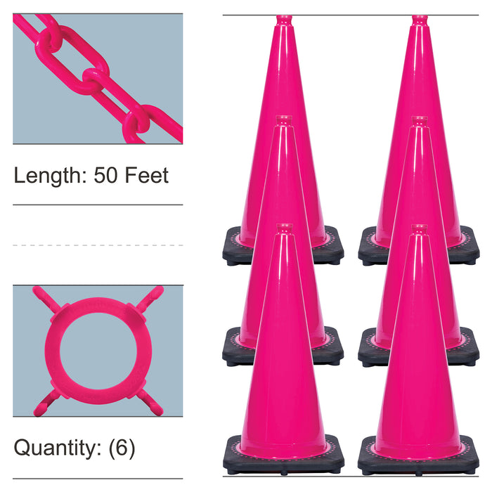 Safety Pink, 28 Inches