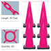 Safety Pink, 28 Inches
