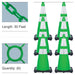 Green, 28 Inches, Standard Plastic Chain + Reflective Traffic Cones