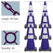 Purple, 28 Inches, Standard Plastic Chain + Reflective Traffic Cones