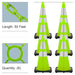Safety Green, 28 Inches, Standard Plastic Chain + Reflective Traffic Cones