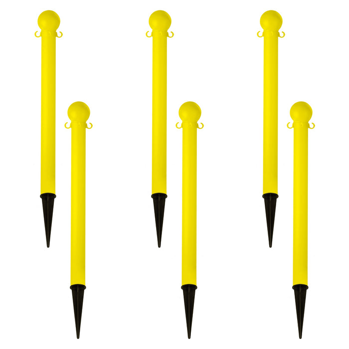 Yellow, 3 Inch - Heavy Duty, Pack of 6
