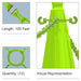 12 Cone Chain Connectors + 100 Feet of Reflective Plastic Chain, Safety Green