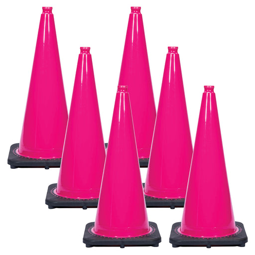 Safety Pink, 28 Inches, Pack of 6