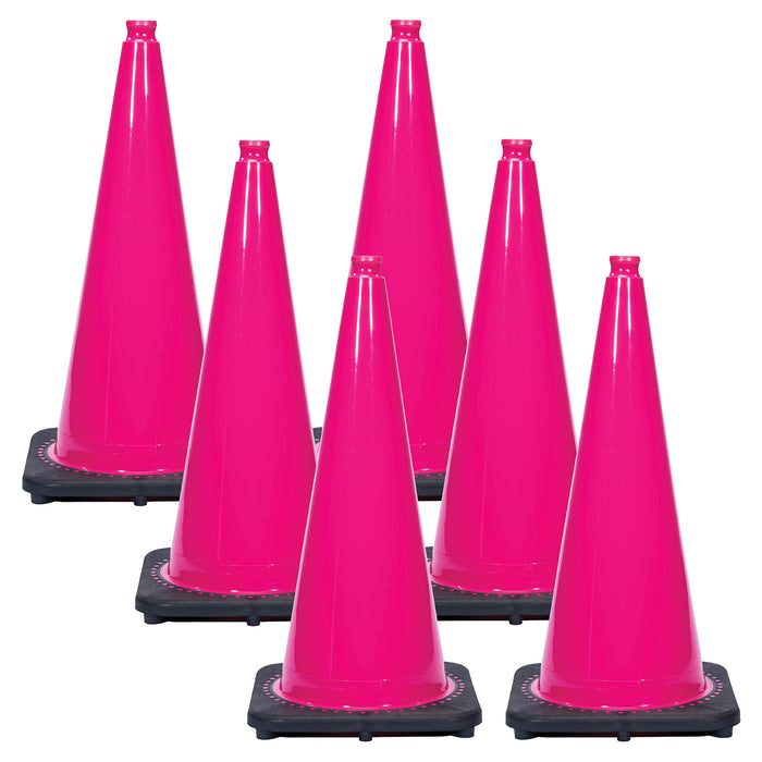 Safety Pink, 28 Inches, Pack of 6