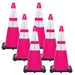 Safety Pink, 28 Inches, Pack of 6