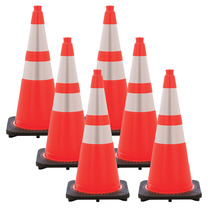 Traffic Orange, 28 Inches, Pack of 6
