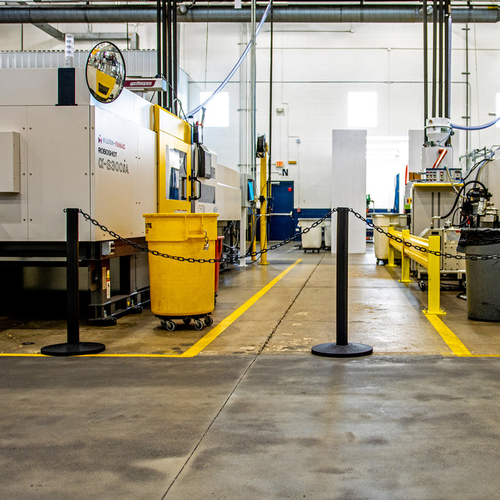 Industrial Stanchion Kits with Plastic Chain