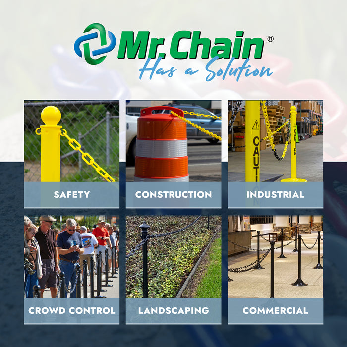 Industrial Stanchion Kits with Plastic Chain