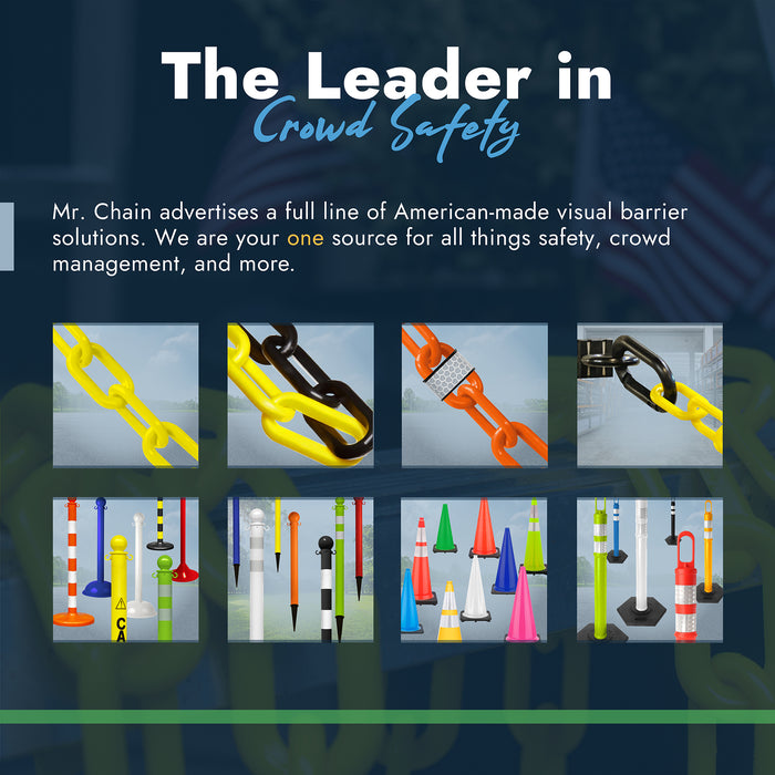 Industrial Stanchion Kits with Plastic Chain