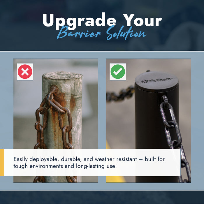 Industrial Stanchion Kits with Plastic Chain