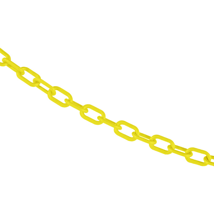 1ft Frosted Yellow Plastic Chain Links, 19mm, Matte Acrylic, Small Con