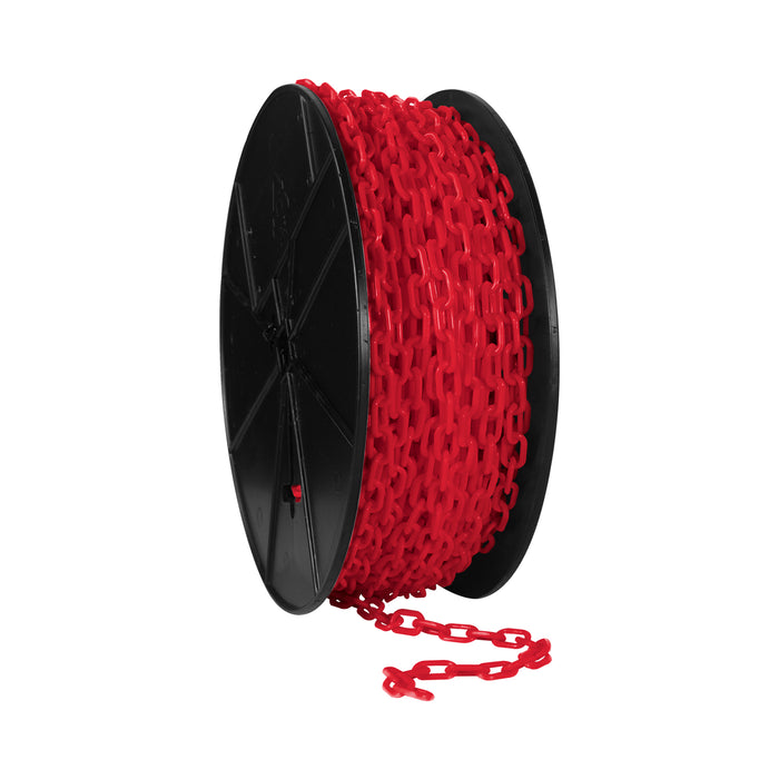 Mr. Chain Plastic Chain Barrier on A Reel, 1-1/2x200'L, Red