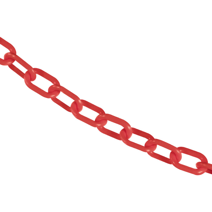 Red Standard Plastic Chain Links, 100 ft