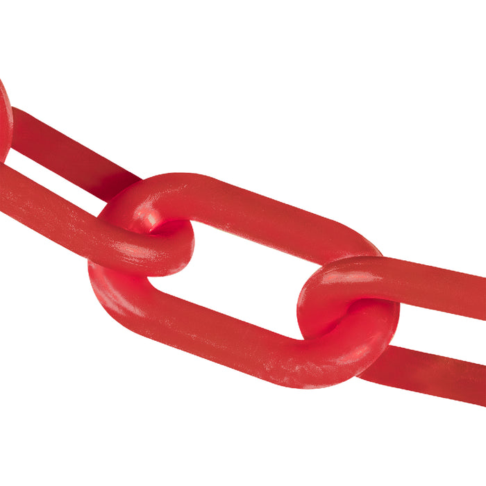Red Standard Plastic Chain Links, 100 ft