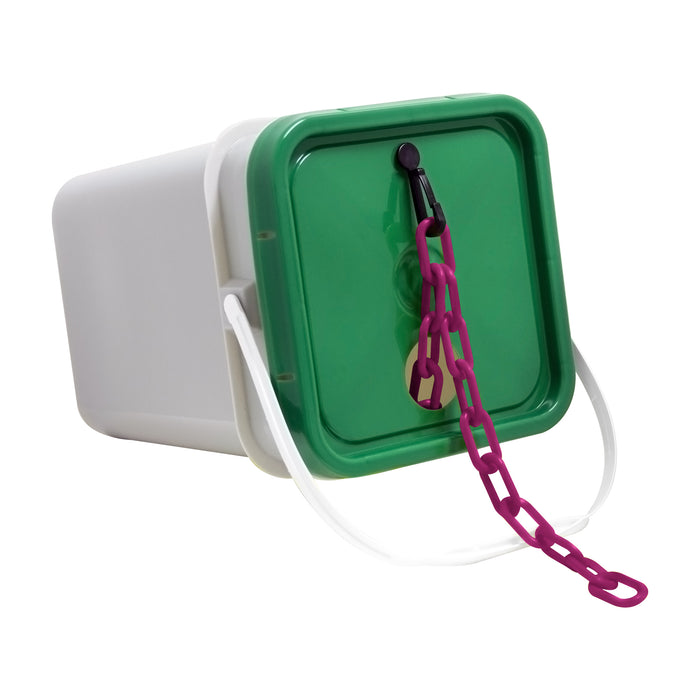 Mr. Chain Plastic Barrier Chain – 25-Foot Length, 2-Inch Links, Magenta, UV-Resistant For Crowd Control
