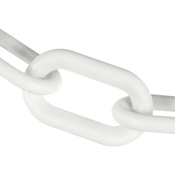 Mr. Chain Plastic Chain Barrier, 1-1/2x25'L, White 30001-25