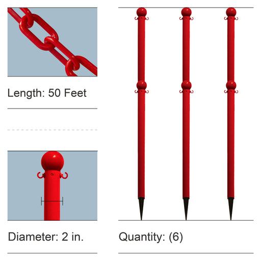 2 Inch - Light Duty, Red