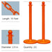 2.5 Inch - Medium Duty, Safety Orange, 2