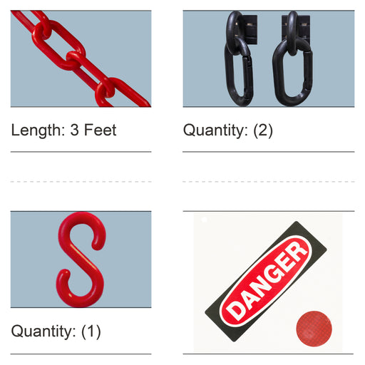 Red, Danger Sign Kit, 3 Feet