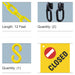Yellow, Closed Sign Kit, 12 Feet