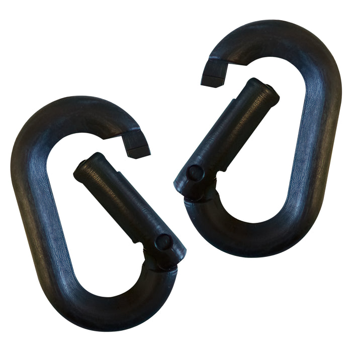attach plastic shackle carabiner d-ring clip