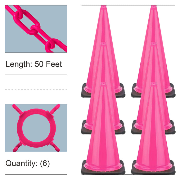 Safety Pink, 28 Inches