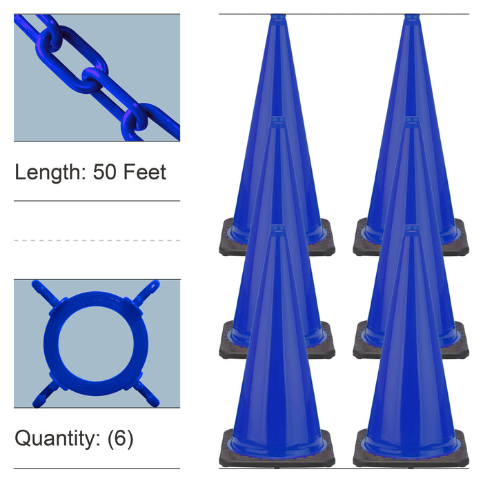 36 Traffic Cone and Plastic Barrier Chain Kits